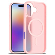Husă Matt pentru iPhone 17, pentru MagSafe, roz translucid