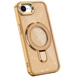 Carcasa iPhone 16e, Glittery Magnetic Kickstand, roz rose gold