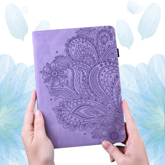 Husă cu clapetă pentru Xiaomi Redmi Pad SE 11", flower, violet