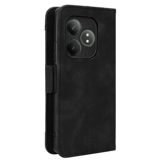 Cu clapetă pentru Realme GT 6 / 6T, Card Slot, negru