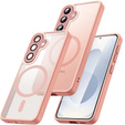 Carcasă Matt pentru iPhone 17 Pro, pentru MagSafe, roz translucid