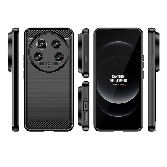 Huse pentru Xiaomi 14 Ultra, Carbon, negru