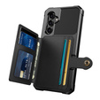 Husa pentru Samsung Galaxy A54 5G, Card Holder Kickstand, negru