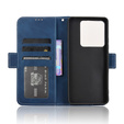 Cu clapetă pentru Xiaomi Poco M7 Pro 5G, Card Slot, albastru închis