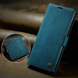 Husa CASEME pentru Samsung Galaxy S22 Ultra, Leather Wallet Case, verde