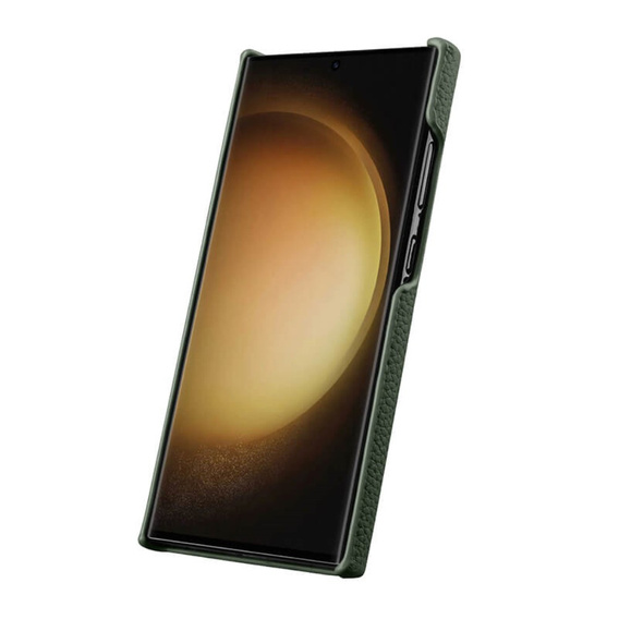 Carcasă MELKCO pentru Samsung Galaxy S24 Ultra, din piele, verde