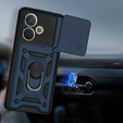 Husă blindată pentru Oppo A5 Pro 5G, CamShield Slide, albastru