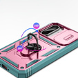 Husă pentru Samsung Galaxy A56 5G, KickStand Camera Lens, roz / verde