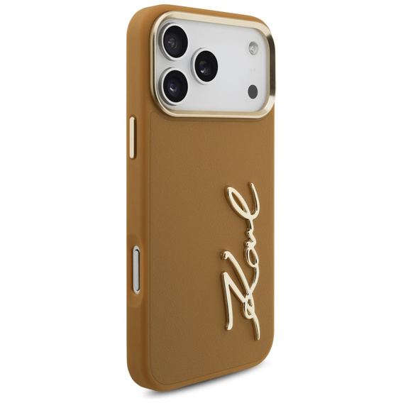 Husă Karl Script Logo Karl Lagerfeld – cu nasturi metalici pentru iPhone 17 Pro Max