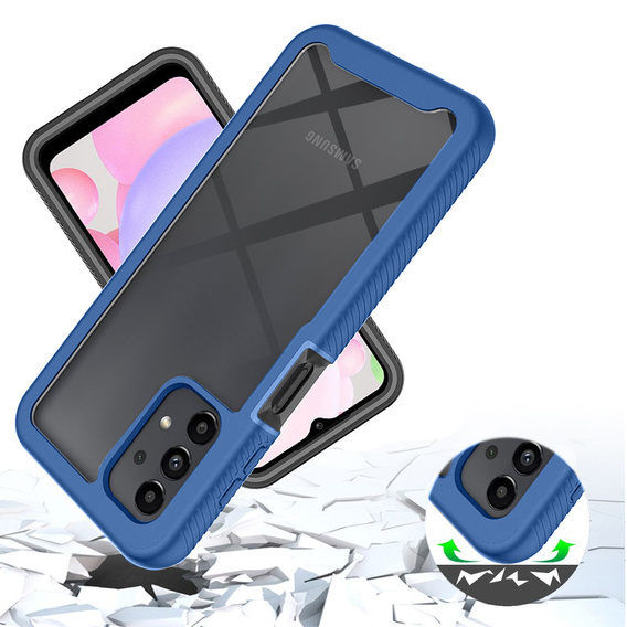 Carcasă pentru Samsung Galaxy A13 4G, Shockproof, cu folie, albastru