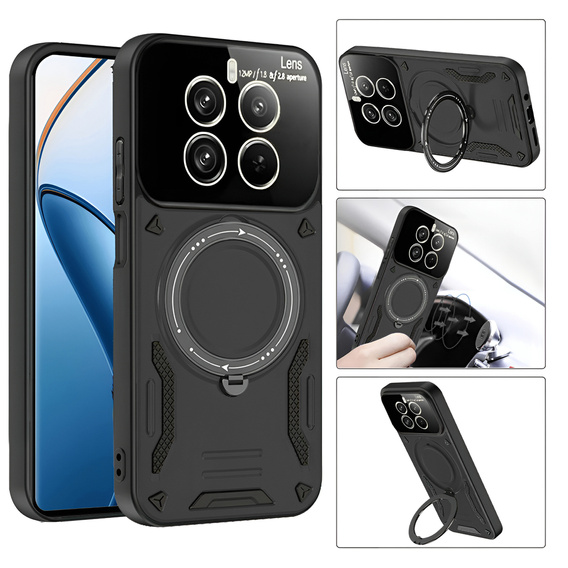 Husă blindată pentru Realme 12 Pro 5G / 12 Pro+ 5G, Magnetic Ring, negru