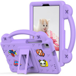 Husă pentru copii pentru Samsung Galaxy Tab A7 Lite 8.7 T220/T225, Cute Patterns, cu suport, violet