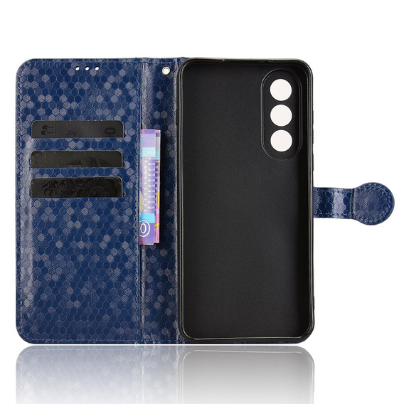 Husa cu clapetă pentru OnePlus Nord 5, Wallet Rhombus, albastru