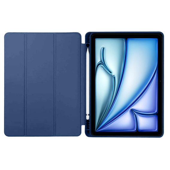 Husă pentru iPad Air 13" 2025/2024 (7/6 gen.), Smartcase cu spațiu pentru stylus, albastru închis