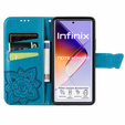 Cu clapetă pentru Infinix Note 40 Pro Plus, Butterfly, albastru