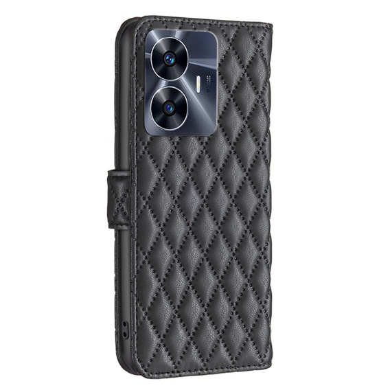 Cu clapetă pentru Realme C55, Wallet, BINFEN COLOR, negru