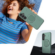 Husă MagSafe cu suport pentru Samsung Galaxy A57 5G, verde