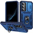 Husă blindată pentru Samsung Galaxy S24+ Plus, CamShield Slide, albastru