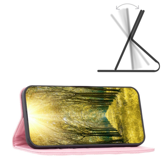 Cu clapetă pentru Samsung Galaxy A54 5G, Wallet, BINFEN COLOR, roz