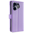 Cu clapetă pentru Infinix Hot 40i, Wallet Zipper Pocket, violet