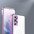 Carcasă de protecție pentru camera foto pentru Samsung Galaxy S20 FE, CamShield MagSafe, transparent / violet