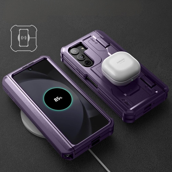 Husă blindată pentru Samsung Galaxy Z Fold 5 5G, Dexnor Full Body S-Pen Slot, violet