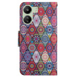 Cu clapetă pentru Xiaomi Redmi 13C / Poco C65, Wallet, Kaleidoscope, multicolor