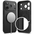 Carcasă Ringke pentru iPhone 17 Pro Max, Silicone Magnetic MagSafe, negru