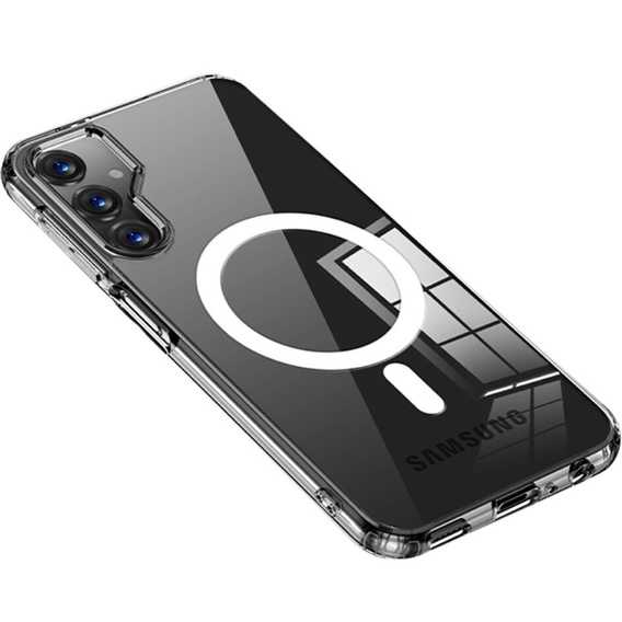 Husă pentru Samsung Galaxy A25 5G, Fusion Hybrid Case, pentru MagSafe, transparentă + sticlă 9H 