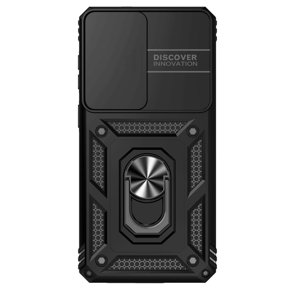 Husă blindată cu suport și capac pentru lentilă pentru Samsung Galaxy S26 Plus, negru