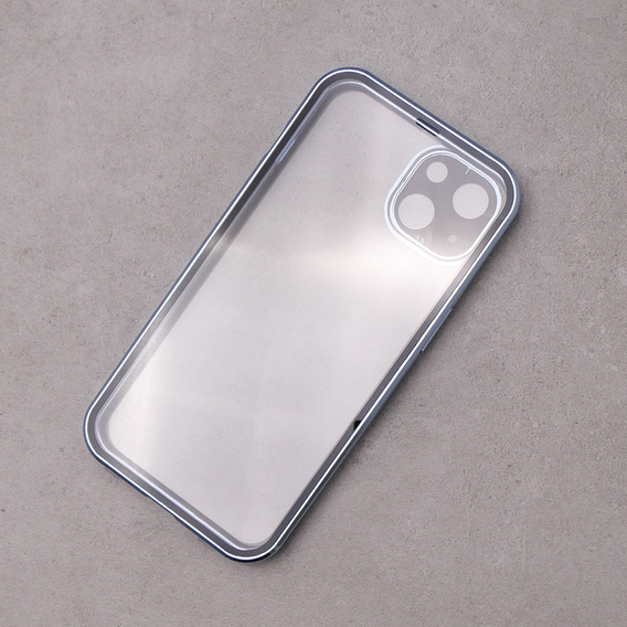 Husa pentru iPhone 13, Magnetic Dual Glass, albastru