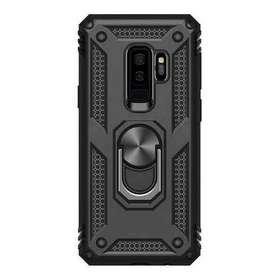 Husă blindată pentru Samsung Galaxy S9+ Plus, Nox Case Ring, negru