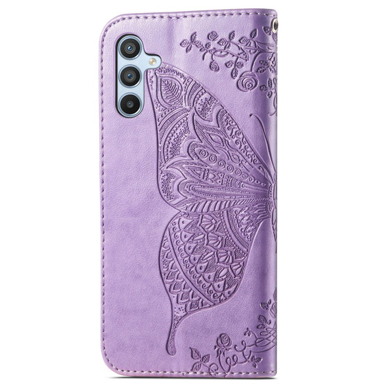 Cu clapetă pentru Samsung Galaxy A36, Butterfly, violet