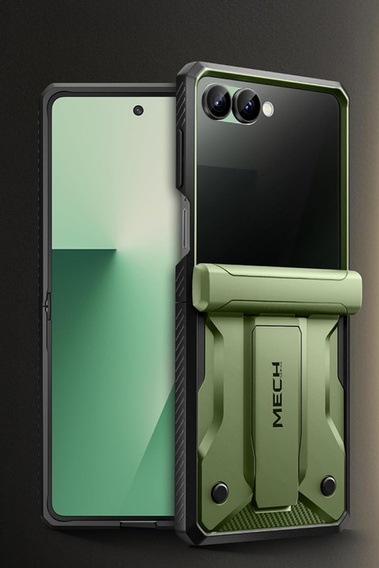 Husă Tongate MECH cu MagSafe pentru Samsung Galaxy Z Flip7 FE / Z Flip6, verde