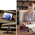 Carcasă flip CASEME pentru Samsung Galaxy S21, Waxy Textured, roșu