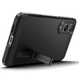 Carcasa Spigen pentru Samsung Galaxy S25 Edge, Tough Armor Mag MagSafe, negru + 9H Tempered Glass