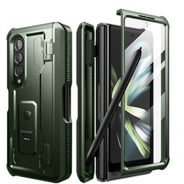 Husă blindată pentru Samsung Galaxy Z Fold 4 5G, Dexnor Full Body S-Pen Slot, verde