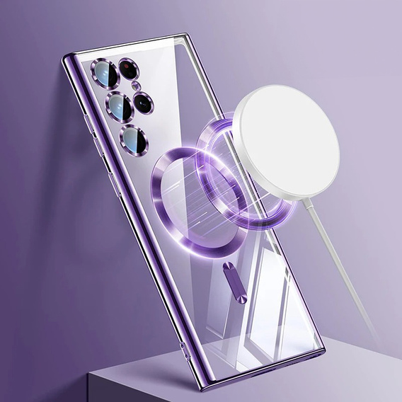 Husă pentru Samsung Galaxy S25 Ultra, Electro MagSafe, violet + Sticlă pentru ecran