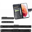 Cu clapetă pentru Motorola Moto E14, Butterfly, negru