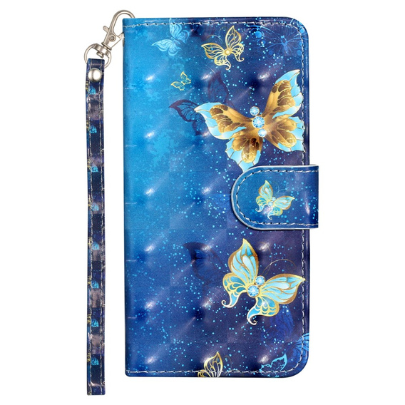 Cu clapetă pentru Samsung Galaxy A35 5G, Wallet, Butterflies albastru