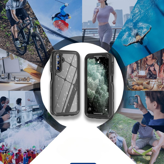 Husă impermeabilă IP68 pentru Samsung Galaxy A15 5G, Redpepper, negru