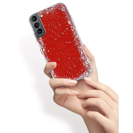 Huse pentru Samsung Galaxy S21, Glittery, roșu