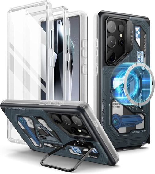 Huse pentru Samsung Galaxy S24 Ultra, Suritch Full Body pentru MagSafe, cyber punk