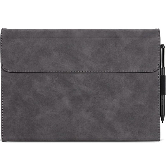 Huse pentru Microsoft Surface Pro 9, Wallet Pen Slot, gri