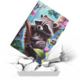 Husă pentru Samsung Galaxy Tab A7 Lite, cu clapetă, raccoon