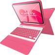 Carcasă + tastatură iPad 10.9 2022 10 Gen, Pen Slot, roz rose gold