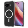 Carcasă MagSafe Spigen pentru Google Pixel 9A, Ultra Hybrid, transparent / alb + 9H Tempered Glass