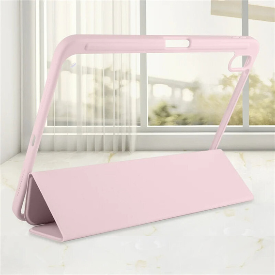 Husă pentru iPad 10.9 2022 10 Gen, Smartcase Hybrid, cu spațiu pentru stylus, roz