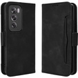 Cu clapetă pentru Oppo Reno 12, Card Slot, negru