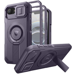 Carcasă blindată pentru iPhone 16e, Dexnor CamProtect MagSafe, violet